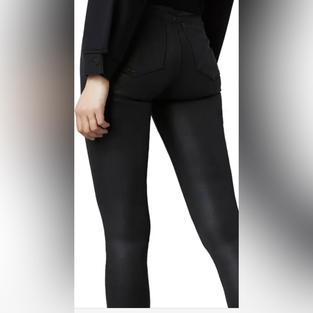 DL1961 High Rise instasculpt skinny coated jeans size 23